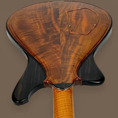 Jesselli Guitars Modernaire Circa 1989-1990 Natural Walnut & Ebony. Owned by Alan Rogan touring tech for Keith Richards. (Authorized Jesselli Dealer) image 13