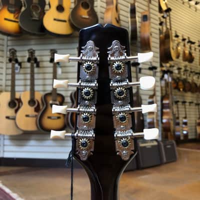 Kentucky KM-270 Deluxe Oval Hole A-Style Spruce/Maple Mandolin Sunburst w/Padded Gig Bag image 8