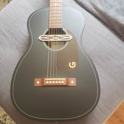 Gretsch Jim Dandy | Deltoluxe Parlor | All Satin finish Black top over Mahogany | Serial No. IWA2418645 image 2