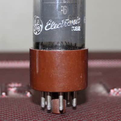 MARCONI 6V6GTY GE CANADA 6V6GTA BLACK PLATE BOTTOM D GETTERS NOS++ MINTY VINTAGE 1970 image 1