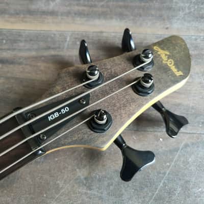 1990's Aria Pro II IGB-50 Integra Active PJ Bass Guitar (Mahogany) image 6