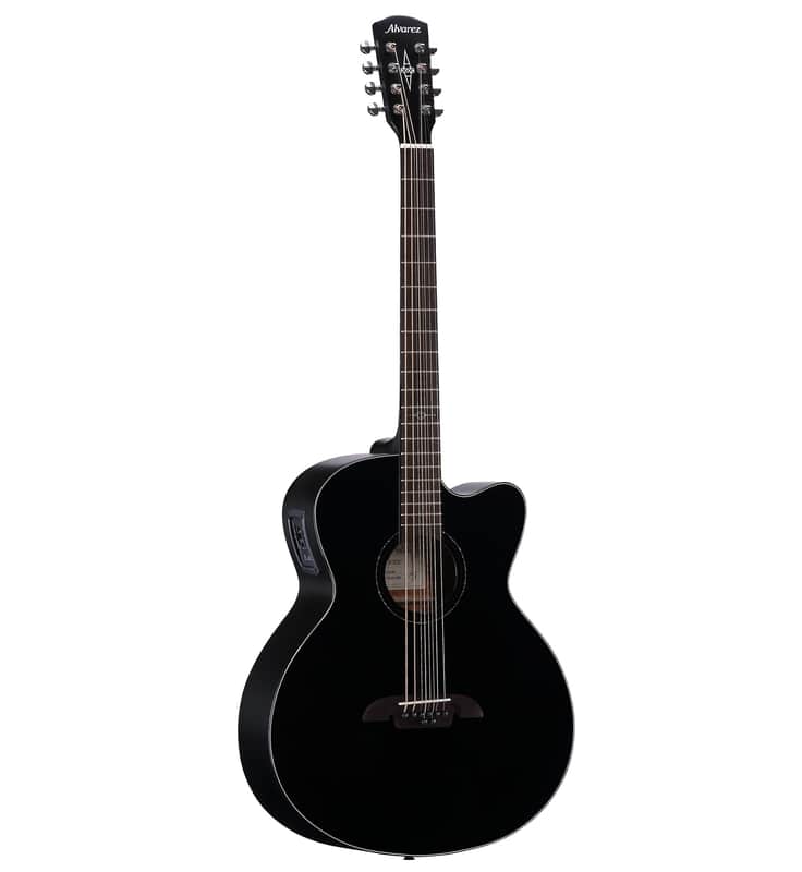 Alvarez ABT60CE-8BK - 8 Strings Baritone Acoustic/Electric Guitar - 2023 image 1