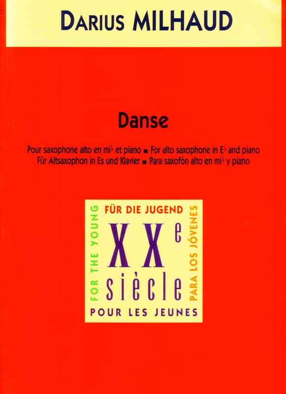 Darius Milhaud - Danse - for Alto saxophone and piano image 1