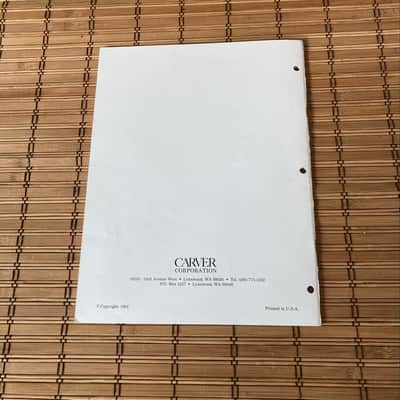 Carver C-4000 • Preamplifier • Sonic Holography + Autocorrection • 80s made in USA • with manual image 10