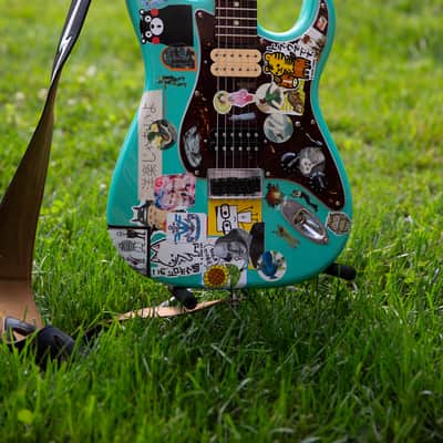 Rivers Cuomo Stratocaster Copy (Warmoth Partscaster) Seafoam Green Weezer Cuomocaster image 3