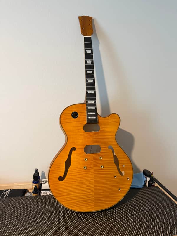 Custom built (Body only, no hardware or electronics) L9 hollow body/ Archtop guitar husk 2023 - Vintage amber image 1
