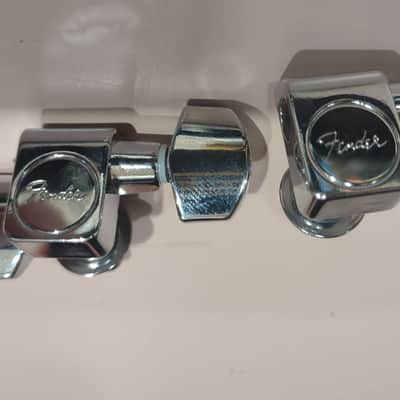 Fender 6 In-Line Tuning Heads - 2 Pin - Chrome image 1