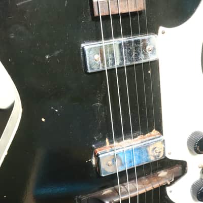 Silvertone 1420 Vintage Stratotone Black Electric Guitar image 8