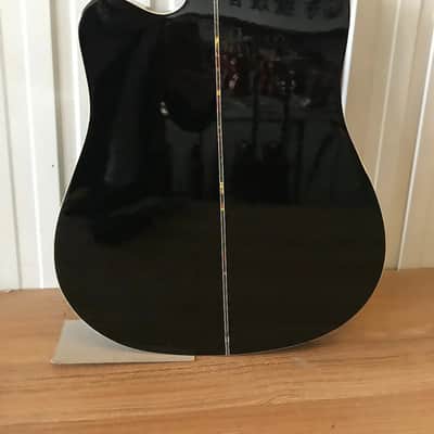 Black Folk Acoustic Guitar Body with Maple Wood Neck and Rosewood Fingerboard image 3