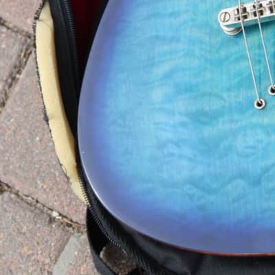 Dean Vendetta 4.0 Translucent Blue Quilted Top Guitar John Petrucci Liquifier Dimarzio Pickups! image 5