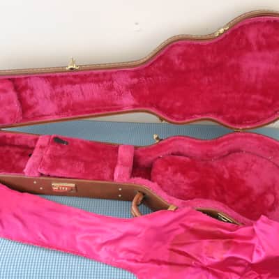Vintage 1989 1990 1991 Fuzzy Blanket Gibson USA TKL Les Paul Case Brown Pink Shroud 40 X 13 X 3 image 5