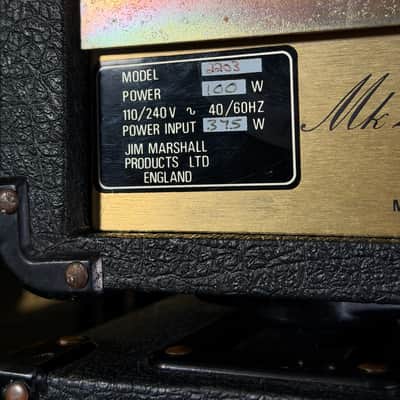 Marshall JCM 800 Lead Series 2203 100-Watt Master Volume Head 1985 - Black image 6