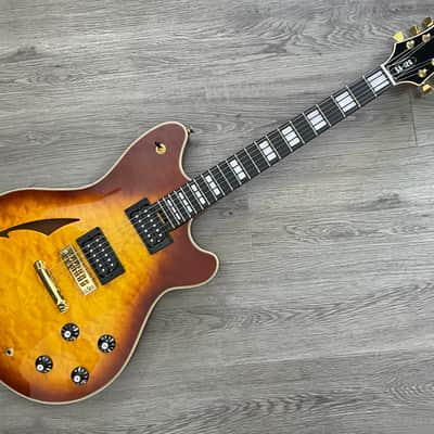 EVH SA-126 Special QM - Tobacco Sunburst EVH SA-126 Special Semi-Hollow Electric guitar - UNPLAYED in Case image 4