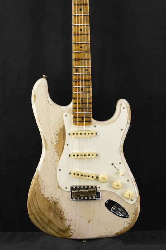 Mint Fender Custom Shop Limited Edition Red Hot Stratocaster Super Heavy Relic - Aged White Blonde image 1