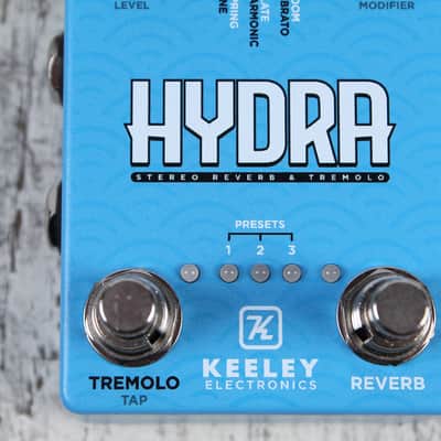 Keeley Hydra Stereo Reverb and Tremolo Pedal Electric Guitar Effects Pedal image 4