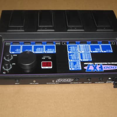 lightly used DOD FX7Guitar FX Processor / Preamp + NON original 9VAC adaptor (unit from December 1995) black, hard plastic casing, metal bottom plate (NO box, NO paperwork) image 13