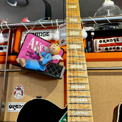 Vintage Guitars 30th Anniversary V72 Tele (SUPER FLAME MAPLE NECK) Boulevard Black image 3