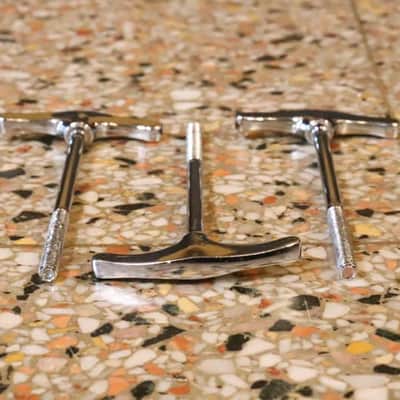 Ludwig USA 4 1/8" Chrome T Rods 3pk Vintage 1960's -70's #2 image 5