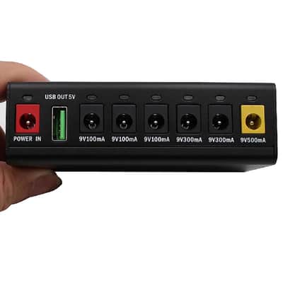Mosky MPT-6 Power Supply 6 DC Outputs/ 5V USB Output for 9V 100-500mah Guitar Effect Pedal Power image 6
