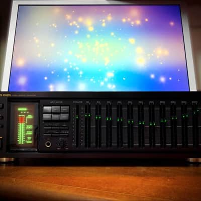 Égaliseur graphique stéréo LED rouge vintage Onkyo noir vintage JAPON 7