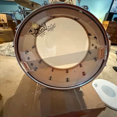 Pearl Music City Custom Craftsman Select Solid Maple Snare Drum - 6.5 inches x 14 inches  Natural with Bourbon Barrel In image 5