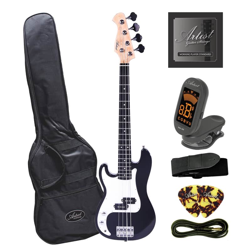 Artist MiniP Plus Left Handed 3/4 Size PB Bass Guitar + Accessories image 1