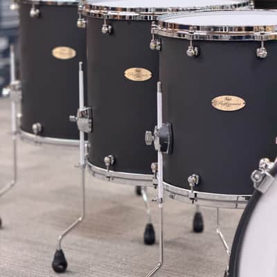 PEARL 7PC REFERENCE ONE 22-10-12-13-14-16-18 MATTE BLACK - PLAYED BY DENNIS CHAMBERS - FLOOR MODEL image 5