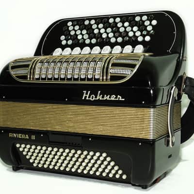 Hohner Riviera III Lightweight 5 Rows Button Accordion C Griff made in Germany Fisarmonica Akkordeon Musical Instrument, New Straps, 2497 image 5