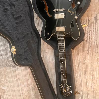 Hagstrom Viking Left-Handed Black w/ factory hard case image 10