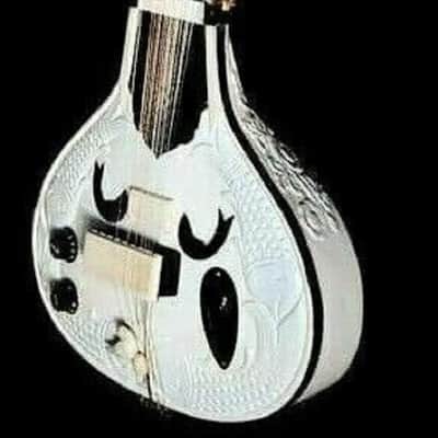 Handmade  Electric Sitar Tun Wood Hand Paint  Indian Musical String  Travel  With Fiber Case image 3