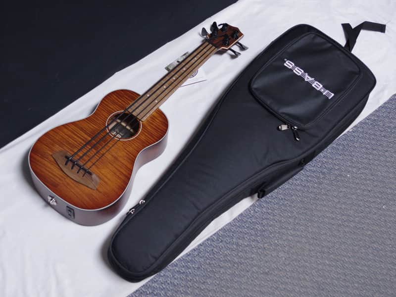 Kala BASS-EM-FS Exotic Mahogany UKULELE Bass new Uke w/ Gig Bag U-BASS image 1