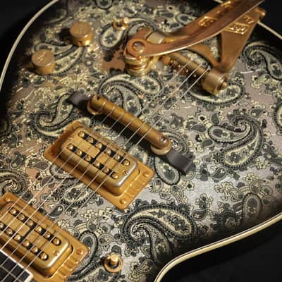 Gretsch Custom Shop Masterbuilt by Gonzalo Madrigal G6128-CS 1962 Duo Jet Black Paisley Relic image 6