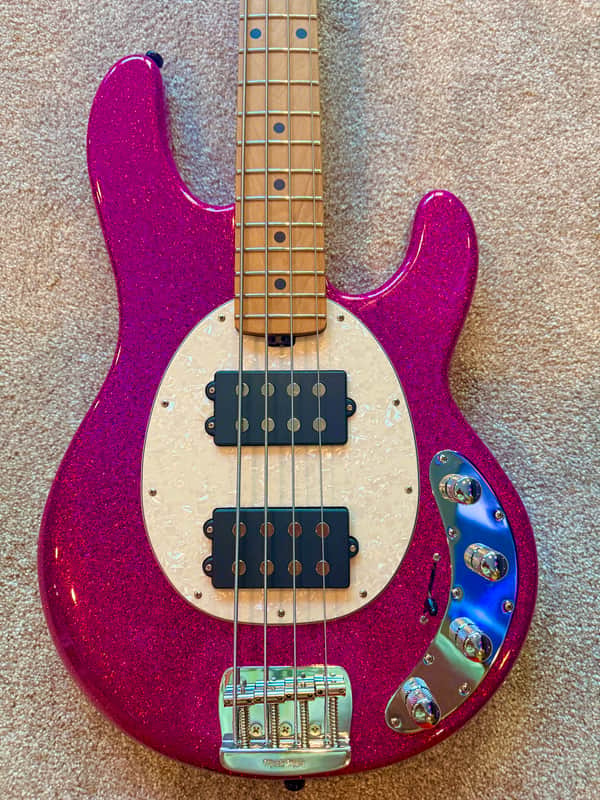 Ernie Ball Music Man StingRay Special 4 HH with Roasted Maple Fretboard - Soda Pink Sparkle image 1