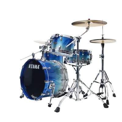 Tama WBS30RS-MBI Starclassic Walnut/Birch Lacquer Shell Kit 3 pcs - Molten Blue Ice Fade/Chrome HW image 4