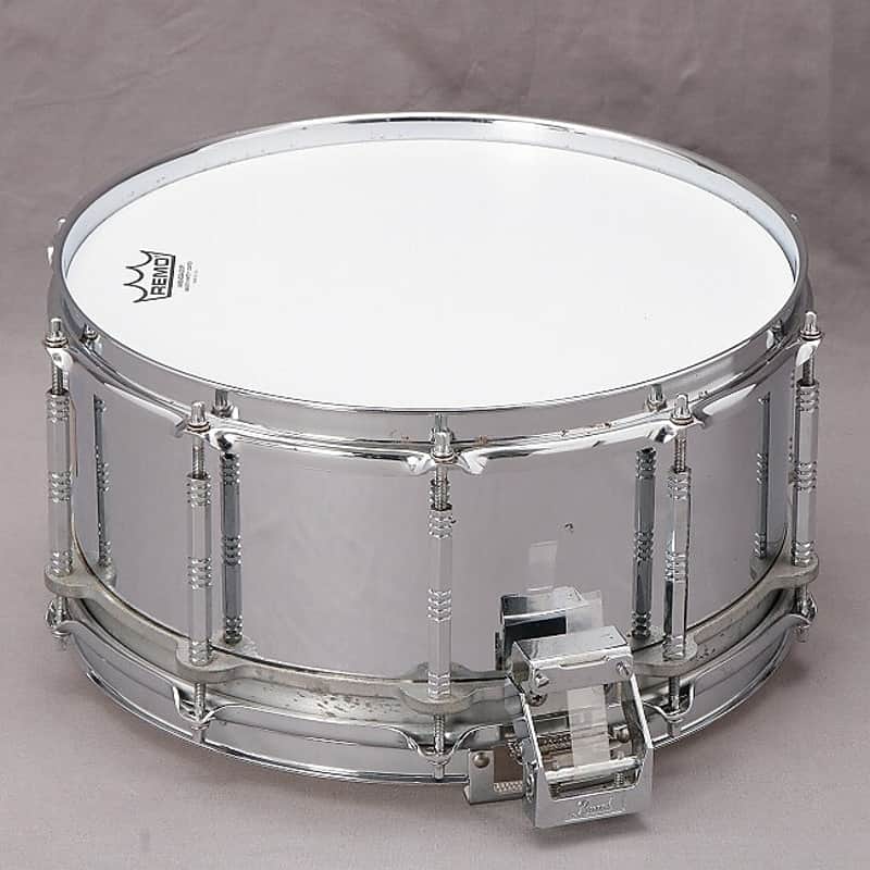 Pearl S-814D Free-Floating Steel 14x6.5" Snare Drum (1st Gen) 1983 - 1991 image 2