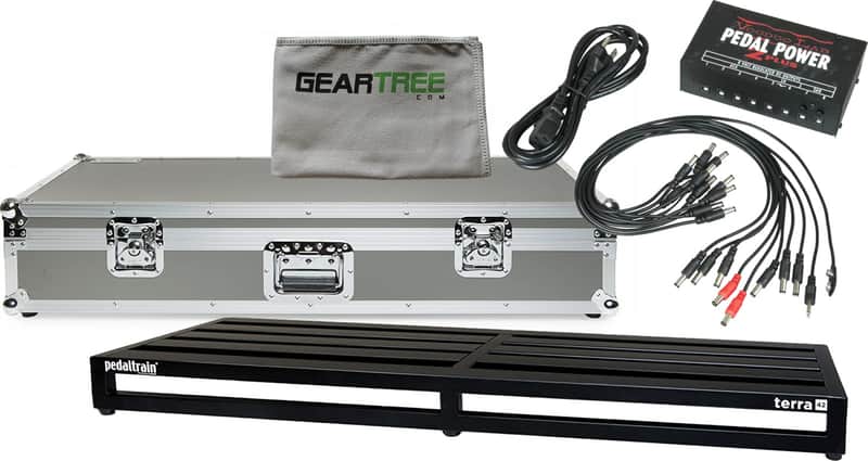 Pedaltrain PT-TER-TCW TERRA Pedalboard with Wheeled Tour Case w/ Geartree Cloth and Voodoo Lab Pedal Power 2 Plus Power Supply image 1
