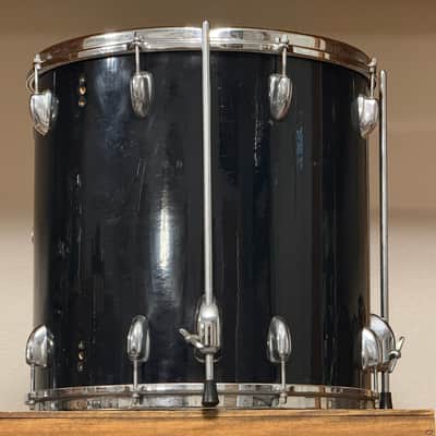 1970's Slingerland 16" Black 16x16 Floor Tom 3-Ply Maple image 5