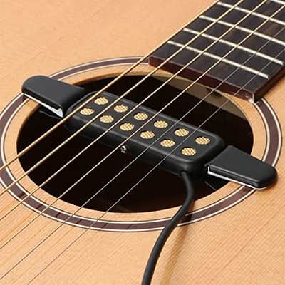 Guitar Pickup Acoustic Electric Transducer for Acoustic Guitar, Cable Length 10' (Gold) image 3