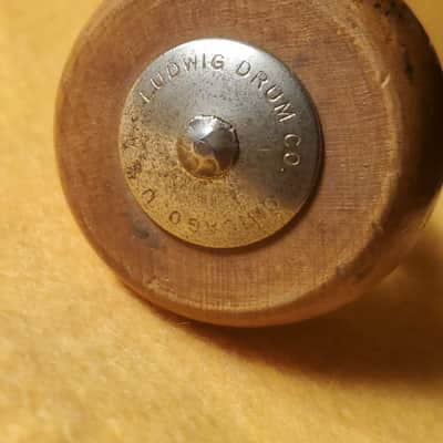 Vintage LUDWIG & WFL Wood BEATER for BASS DRUM Pedal * SPEED KING * 1940s 1950s 1960s image 2