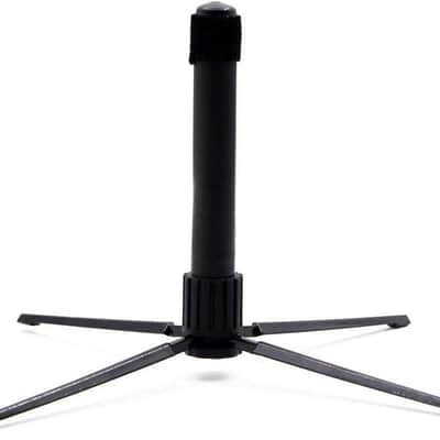 Portable Flute Stand Holder Metal Foldable Support 4-Leg Stand Wind Instrument Accessory Black image 1