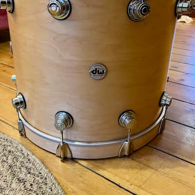 DW Collectors Bass Drum 22x18 Natural Satin Maple Bass Drum 2010ish - Satin Natural Maple image 3
