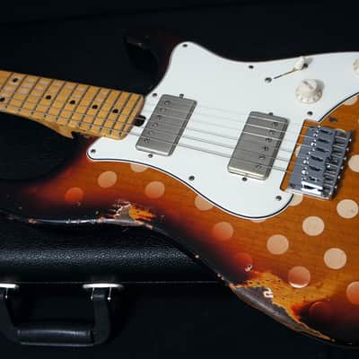 Friedman USA Custom Shop Vintage S in White Polka Dot over 3 Tone Burst image 4