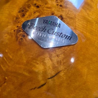 Yamaha Stage Custom/Beech Custom 4 Piece Shell Pack 14x12, 18x16, 20x18, 24x15 - Mapa Burl Veneer (C013-85) image 18