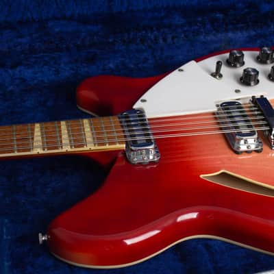 Rickenbacker  Model 360/12 Thinline Hollow Body Electric Guitar (1966), ser. #FH-2731, original silver tolex hard shell case. image 13