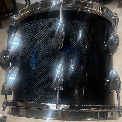 Custom Magnus Opus Drums 2026 - Midnight blue/black carbon fiber shells image 19