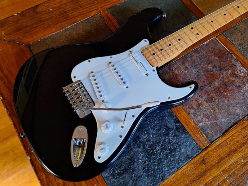 Fender Partscaster Strat MIM Squier Seymour Duncan 1998 - black/maple