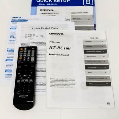 Onkyo HT-RC160 7.2-Channel Receiver & 3 Speakers, w/ Remote & Original User Manuals image 4