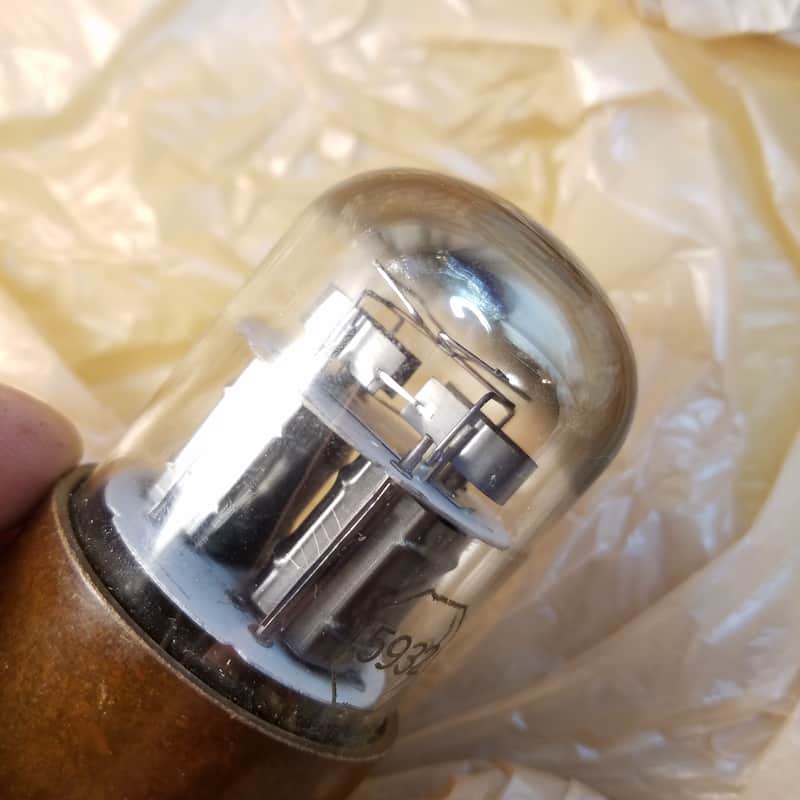 Sylvania ONE (1) JAN-CHS-5932 AT1000 Weak Gassy or Leaky Vacuum Tube military black plate rugged 6L6 Beam Power Tetrode 1950-1958 image 1