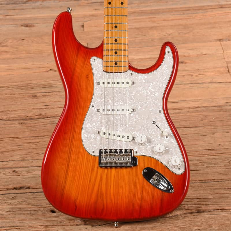 Fender ST-54 Stratocaster Reissue MIJ Neck with Unknown Body Cherry Sunburst image 1