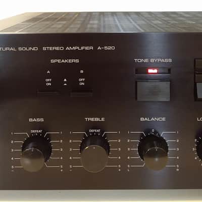 Yamaha A-520 Stereo Integrated Amplifier 1985-86 Black image 2